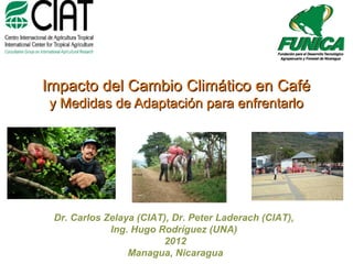 Impacto del Cambio Climático en Café
y Medidas de Adaptación para enfrentarlo




 Dr. Carlos Zelaya (CIAT), Dr. Peter Laderach (CIAT),
             Ing. Hugo Rodríguez (UNA)
                        2012
                 Managua, Nicaragua
 