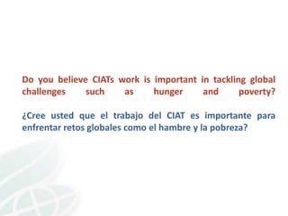 CIAT Workshop: Data Management Community of Practice 