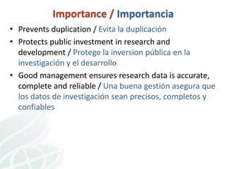 CIAT Workshop: Data Management Community of Practice 