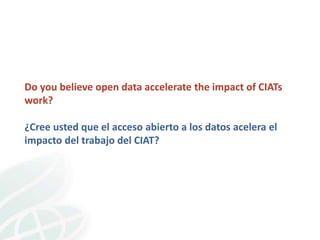 CIAT Workshop: Data Management Community of Practice 