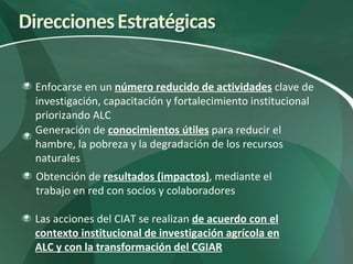 Nuevas Direcciones Estratégicas (CIAT)