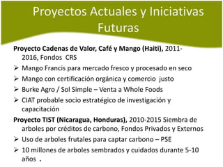 Estrategia de Investigación en frutas tropicales, CRS