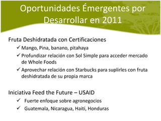 Estrategia de Investigación en frutas tropicales, CRS
