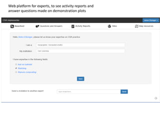 Using science knowledge and expert feedback to accelerate local adoption: climate smart technologies and practices meet ICT tools - experiences of including mobile-phone based tools in research