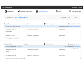 Using science knowledge and expert feedback to accelerate local adoption: climate smart technologies and practices meet ICT tools - experiences of including mobile-phone based tools in research