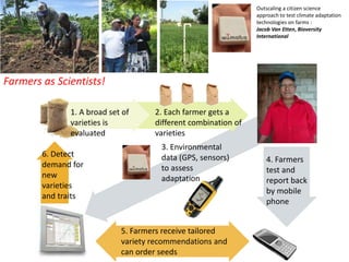 Using science knowledge and expert feedback to accelerate local adoption: climate smart technologies and practices meet ICT tools - experiences of including mobile-phone based tools in research