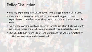 A Geospatial Analysis of Future Food Demand and Carbon- Preserving Cropland Expansion: Implications for Tropical Regions