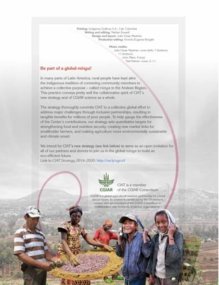 CIAT Strategy 2014–2020 A Synthesis