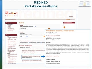 REDINED
Pantalla de resultados
 