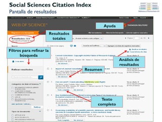 LISA
Pantalla de RESULTADOS
Funcionalidades sobre los registros
seleccionados (guardar en Área
personal, enviar, imprimir…)
Restringir
resultados por
diferentes filtros
Criterios de ordenación de
los resultados, por defecto
“relevancia”
Tipos de vista: breve
(en forma de lista) y
detallada
 