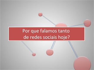 Por que falamos tanto  de redes sociais hoje? 