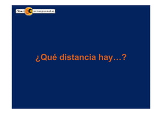 ¿Qué distancia hay…?
 