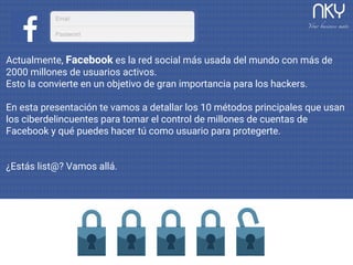 Actualmente, Facebook es la red social más usada del mundo con más de
2000 millones de usuarios activos.
Esto la convierte...