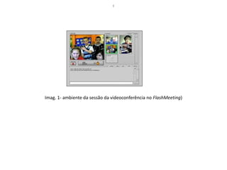 ( 
Imag. 1- ambiente da sessão da videoconferência no FlashMeeting) 
 