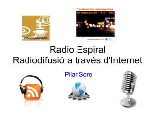 Radio Espiral
Radiodifusió a través d'Internet
Pilar Soro
 