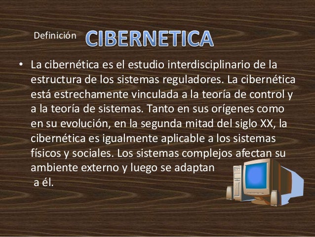 Resultado de imagen para imagenes definiciÃ³n de cibernetica