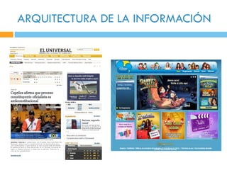 ARQUITECTURA DE LA INFORMACIÓN
 