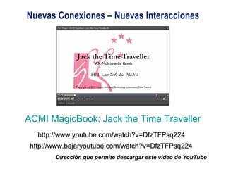 23/06/11 Copyright © 2010 Alberto Mejía ACMI MagicBook: Jack the Time Traveller Nuevas Conexiones – Nuevas Interacciones h...