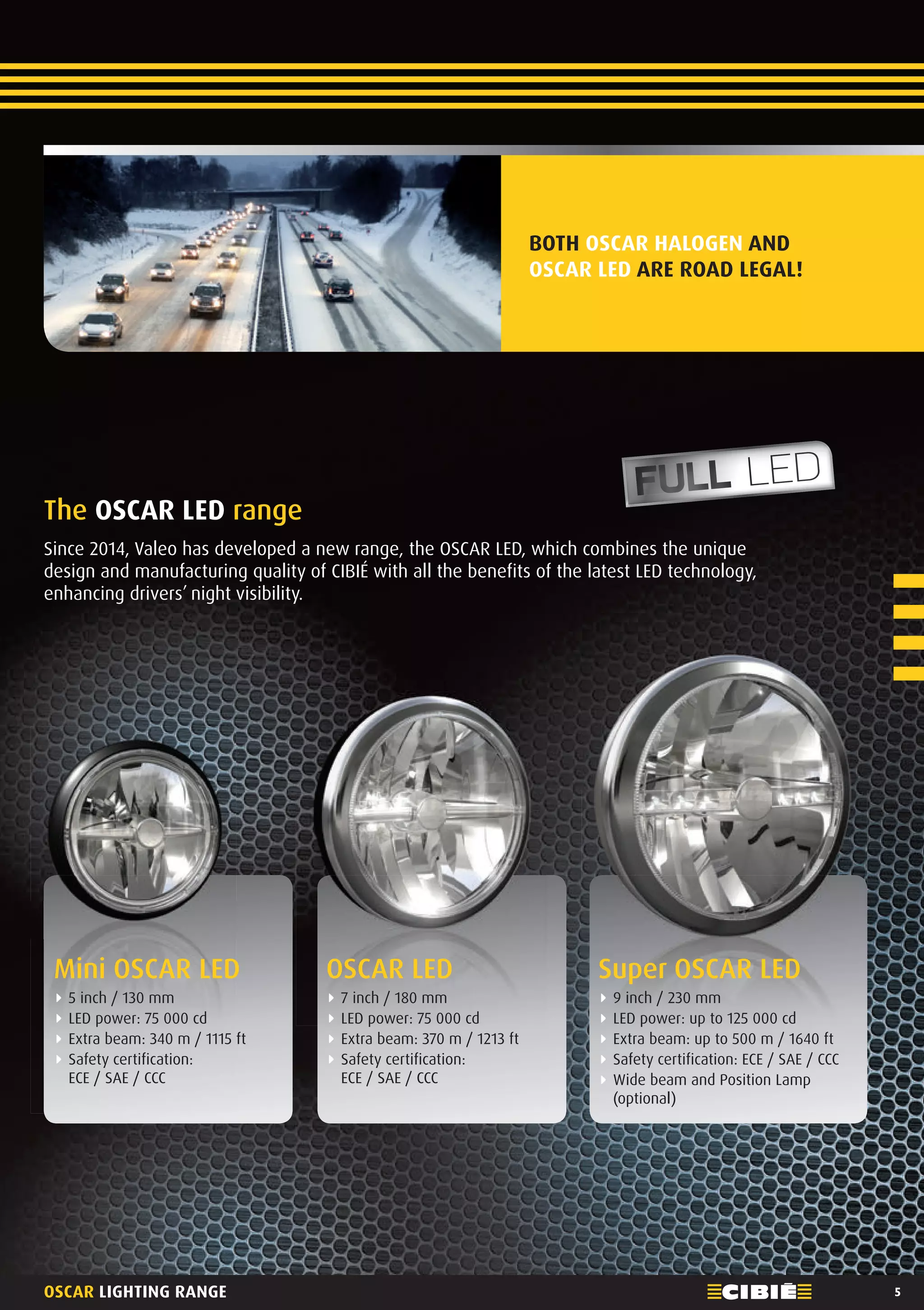 Cibié OSCAR additional headlight range 2014 968317 English catalogue PDF