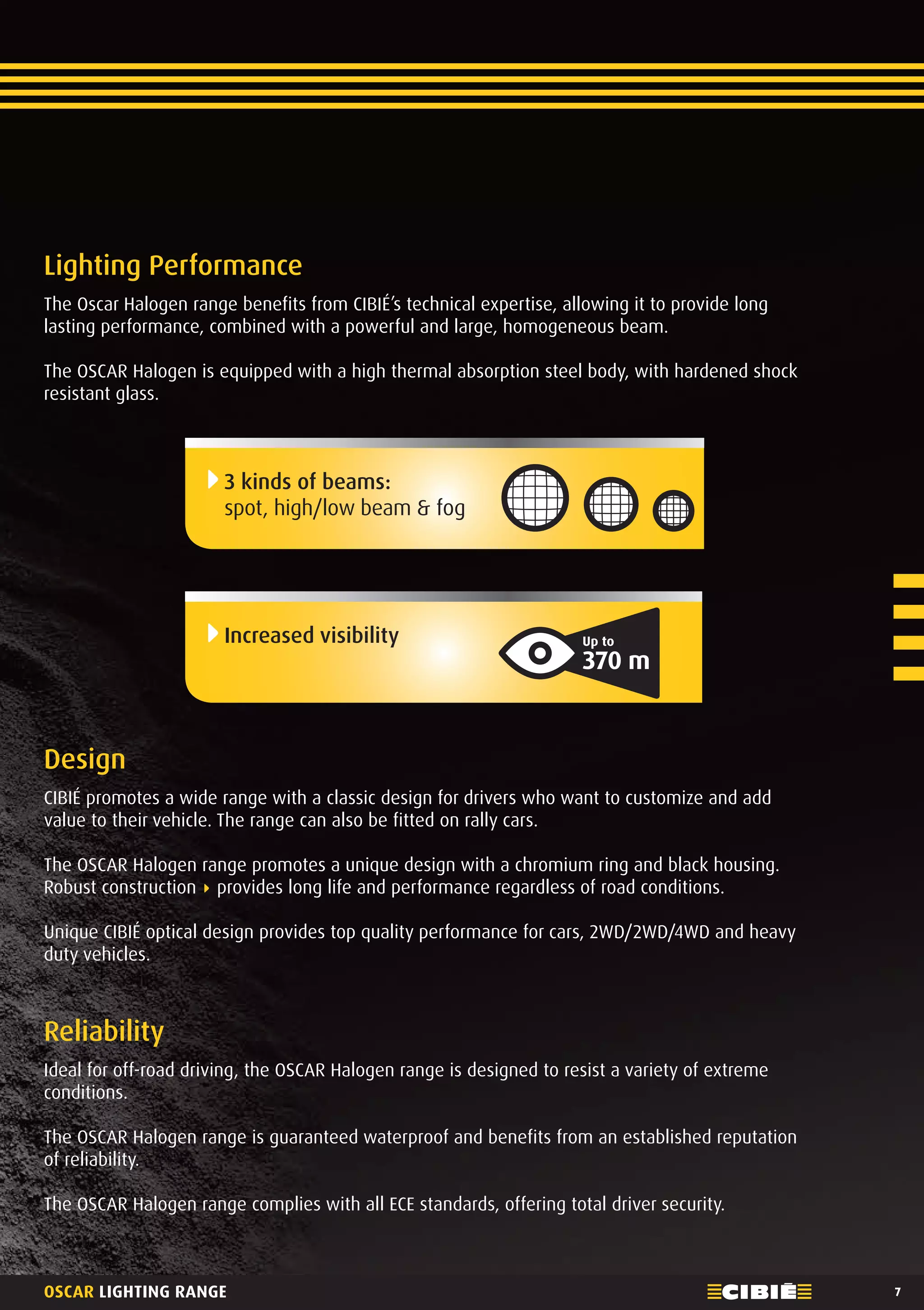 Cibié OSCAR additional headlight range 2014 968317 English catalogue PDF