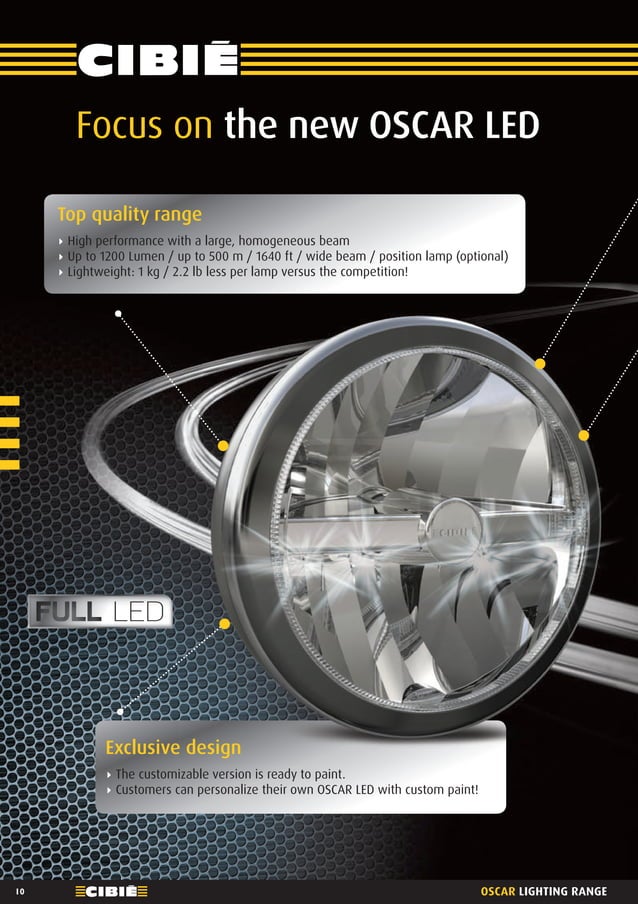 Cibié OSCAR additional headlight range 2014 968317 English catalogue PDF
