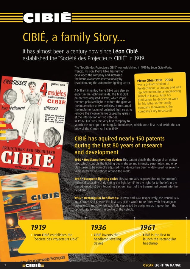 Cibié OSCAR additional headlight range 2014 968317 English catalogue PDF