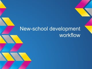 New-school development
workflow
 