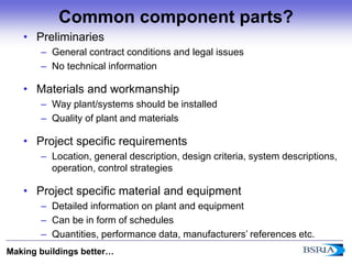 Model Format for Building Services Specifications | PPTX