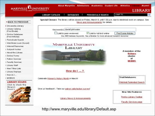 http://www.maryville.edu/library/Default.asp 
