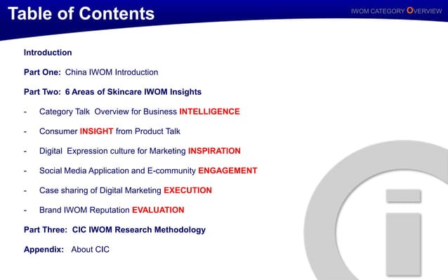 SKINCARE IWOM INSIGHT - CIC 2010 Syndicated Report Teaser | PPT