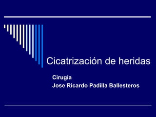 Cicatrización de heridas Cirugia Jose Ricardo Padilla Ballesteros 