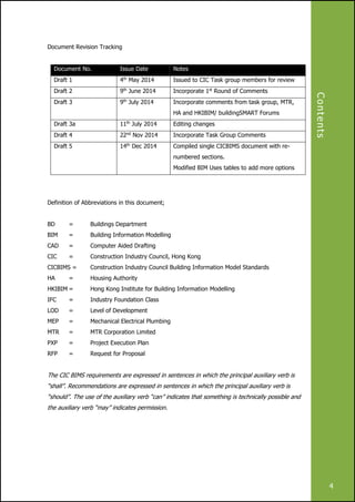 CIC Building Information Modelling Standards Draft 5.0 | PDF
