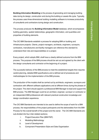 CIC Building Information Modelling Standards (Phase One) | PDF