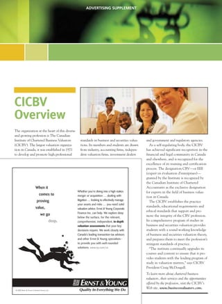 Canadian Institute of Chartered Business Valuators | PDF
