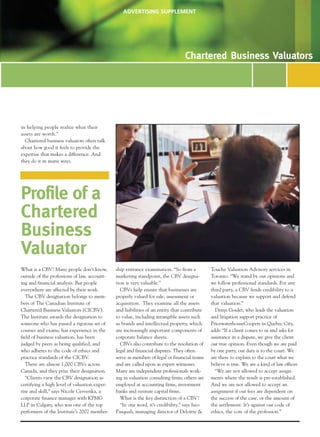 Canadian Institute of Chartered Business Valuators | PDF
