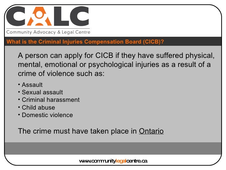 Criminal Injuries Compensation Information for Crime Victims