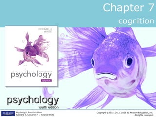 psychologypsychology
fourth editionfourth edition
Copyright ©2015, 2012, 2008 by Pearson Education, Inc.
All rights reserved.
Psychology, Fourth Edition
Saundra K. Ciccarelli • J. Noland White
Chapter 7
cognition
 