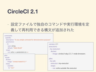CircleCI 2.1
 