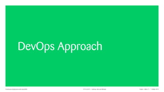 © Zühlke 2019Slide 21| |Andreas, Ben and MichaelContinuous Deployment with OpenShift 29.10.2019 Public |
DevOps Approach
 