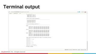 Terminal output
 