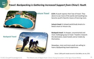 PART
  TWO     Travel: Backpacking is Gathering Increased Support from China’s Youth


                                   ...