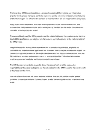 Hong Kong BIM Standards, Building Information Model - Project Execution ...