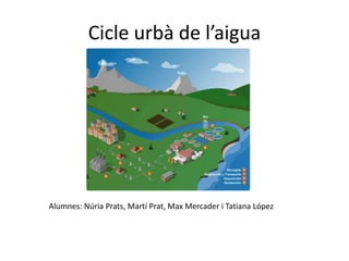 Cicle urbà de l’aigua
Alumnes: Núria Prats, Martí Prat, Max Mercader i Tatiana López
 