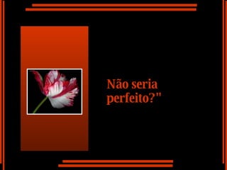 Não seria perfeito?" 