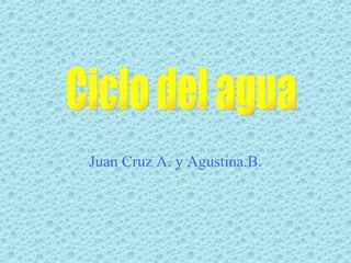 Juan Cruz A. y Agustina.B. Ciclo del agua 