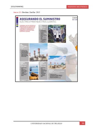 [CICLO RANKINE] INGENIERIA MECATRONICA
56UNIVERSIDAD NACIONAL DE TRUJILLO
Anexo 2.3. Brochure EnerSur 2015
 