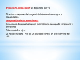 ciclo vital de la niñez y la adolescencia | PPTX
