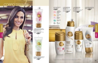 FPS
151
2
CORPO Pele perfumada, hidratada
e protegida o tempo todo
4. ANTITRANSPIRANTE EM
CREME SEM PERFUME, 80 g
24726
R$19,99
1. CREME HIDRATANTE PARA
AS MÃOS FRUTAS VERMELHAS
E AVELÃ FPS 15, 50 g
Hidrata e perfuma sem
estragar o esmalte das unhas.
20845
R$20,99
*Protege contra maus odores e transpiração, de acordo com testes realizados no laboratório de O Boticário.
2. CREME HIDRATANTE PARA OS
PÉS PERA E ORQUÍDEAS, 50 g
23006
R$18,99
R$14,99
cada
ANTITRANSPIRANTE
ROLL-ON, 55 ml
SEM
PERFUME
20263
LEITE E MEL
20186
1. FRUTAS
VERMELHAS
E AVELÃ
20069
ROSA E
ALCAÇUZ
20090
ERVA DOCE
20185
protege
poraté
482
protege
poraté
483
1
protege
poraté
24
NOVA
EMBALAGEM
2. MULTIBENEFÍCIOS
ANTITRANSPIRANTE
AEROSOL, 75 g
Combate a transpiração
sem manchar a roupa.
25258
R$27,99
3. MULTIBENEFÍCIOS
ANTITRANSPIRANTE
ROLL-ON, 55 ml
Combate a transpiração e não
deixa manchas nas roupas.
20068
R$16,99
4
CUIDE-SEBEM
BELEZA
FEMININA
9594
CUIDE-SEBEMBELEZA
FEMININA
 