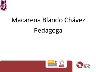 Macarena Blando ChávezPedagoga