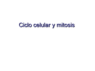 Ciclo celular y mitosis

 